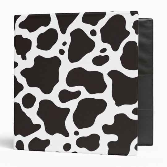 Cow pattern background binder | Zazzle.com