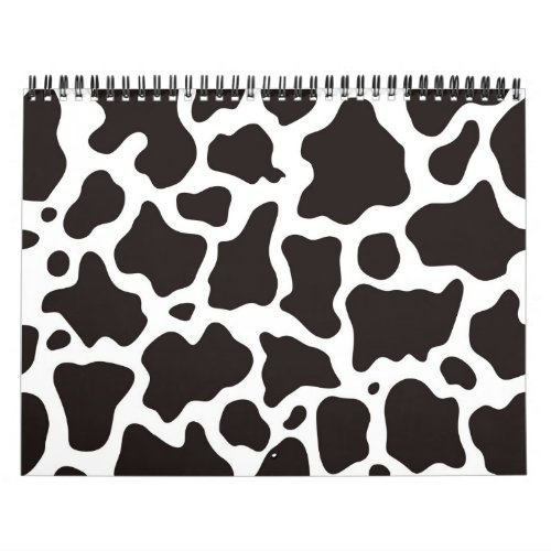 Cow pattern background calendar