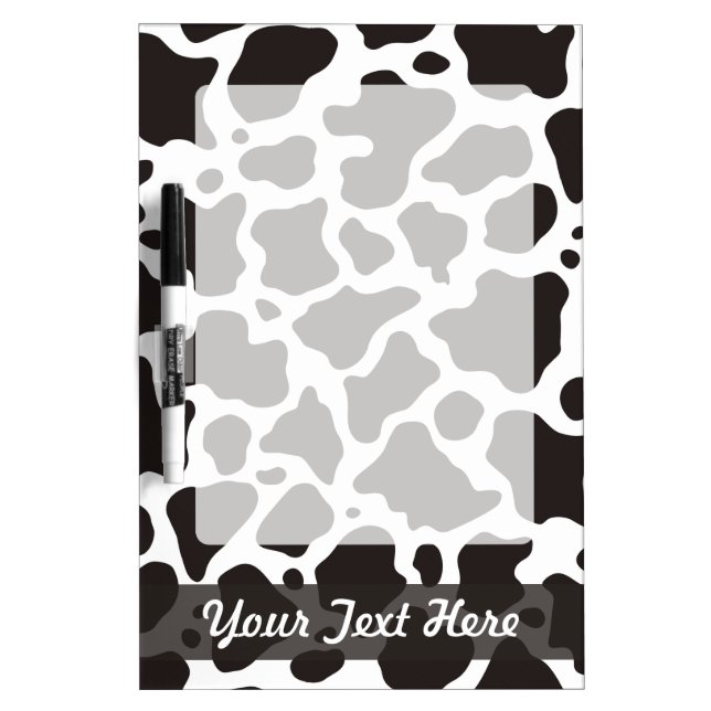 Cow pattern background dry erase board (Front)