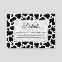 Cow Pattern Background Enclosure Card