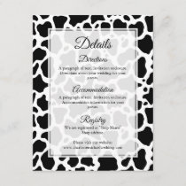 Cow Pattern Background Enclosure Card