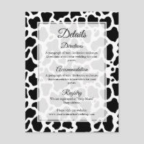 Cow Pattern Background Enclosure Card