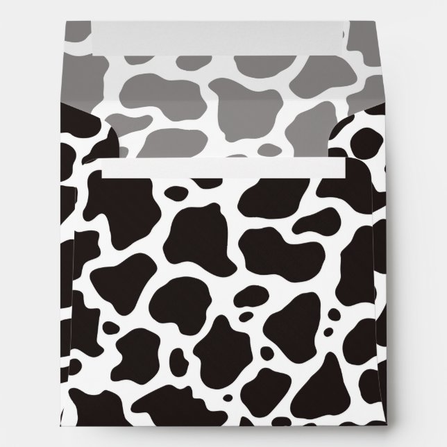 Cow pattern background envelope (Back (Bottom))