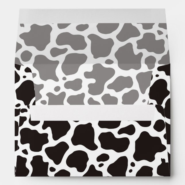 Cow pattern background envelope (Back (Bottom))