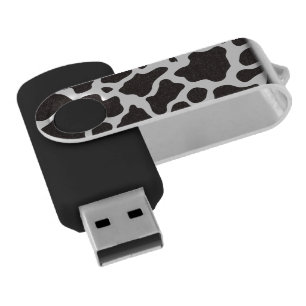 Cow pattern background flash drive