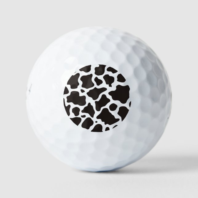 Cow pattern background golf balls (Front)