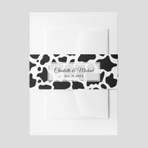 Cow Pattern Background Invitation Belly Band