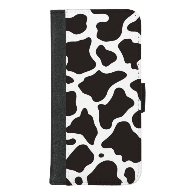 Cow pattern background iPhone wallet case (Front)