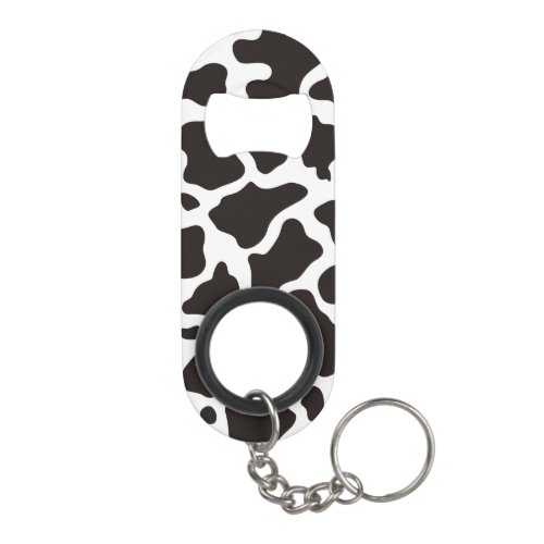 Cow pattern background keychain bottle opener
