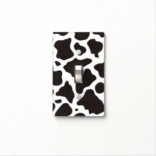 Cow pattern background light switch cover