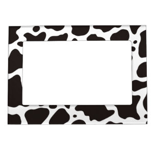 Cow pattern background magnetic picture frame
