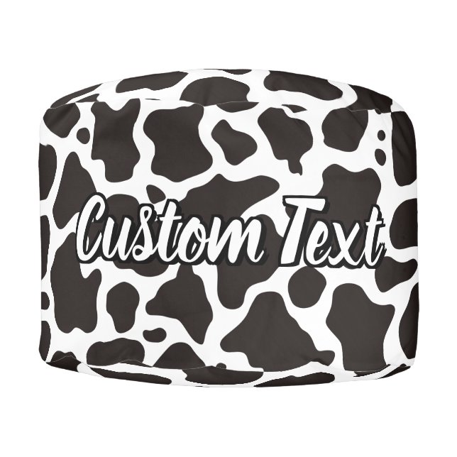 Cow pattern background pouf (Front)