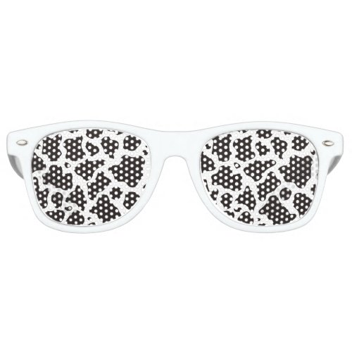 Cow pattern background retro sunglasses