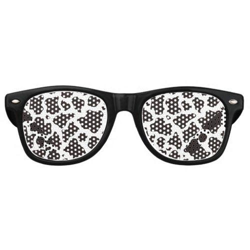 Cow pattern background retro sunglasses