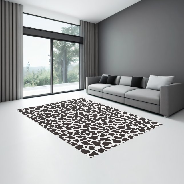 Cow Pattern Background Rug (Insitu (Indoor 3))