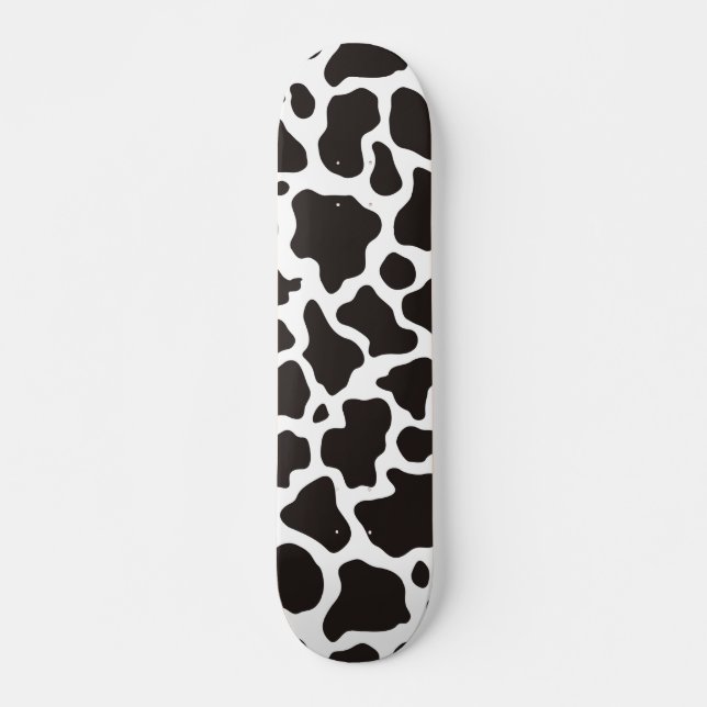 Cow pattern background skateboard deck (Front)