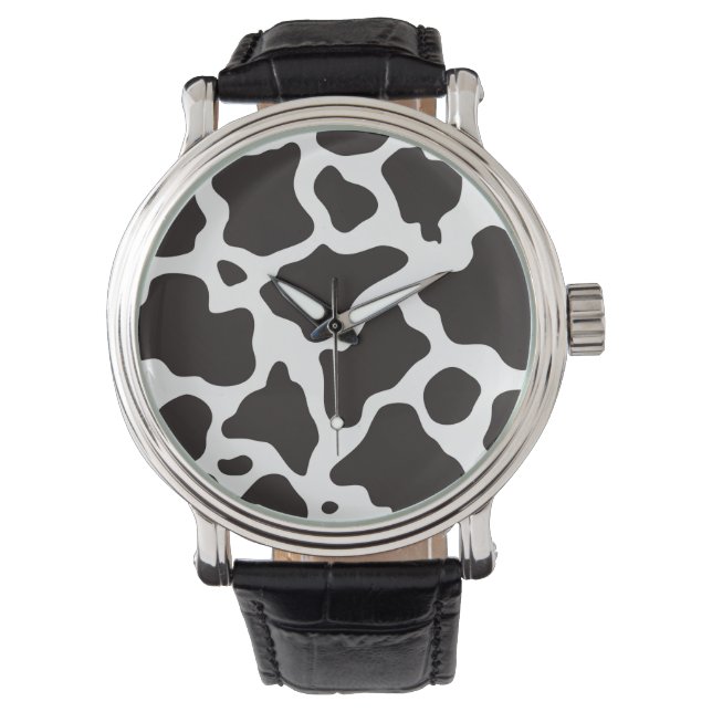 Cow pattern background watch (Front)