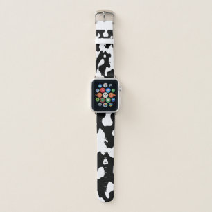 Cow Pattern Black and White Apple Watch Band