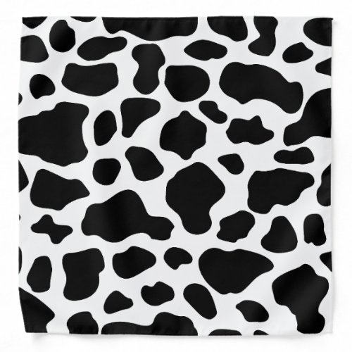 cow pattern black and white bandanas