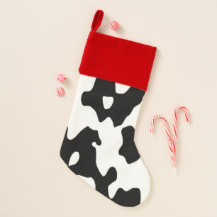 Cow Pattern Black and White Christmas Stocking