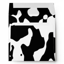 Cow Pattern Black and White Envelope