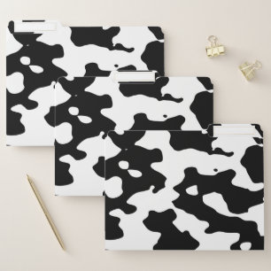 Cow Pattern Black and White File Folder