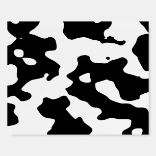 Cow Pattern Black and White Foam Board
