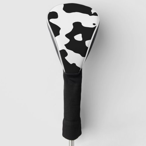 Cow Pattern Black and White Golf Head Cover