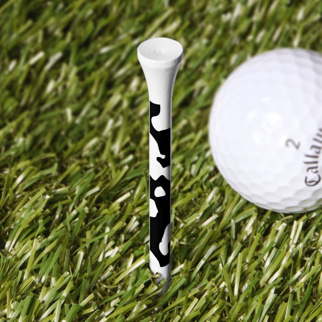 Cow Pattern Black and White  Golf Tees (Grass)