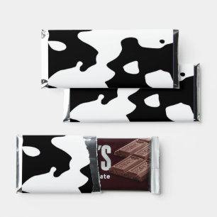 Cow Pattern Black and White Hershey Bar Favors