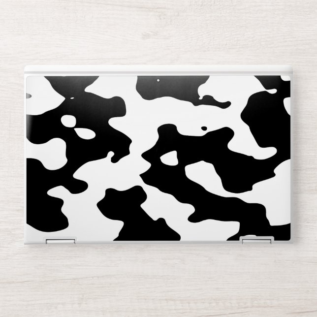 Cow Pattern Black and White HP Laptop Skin (Front)