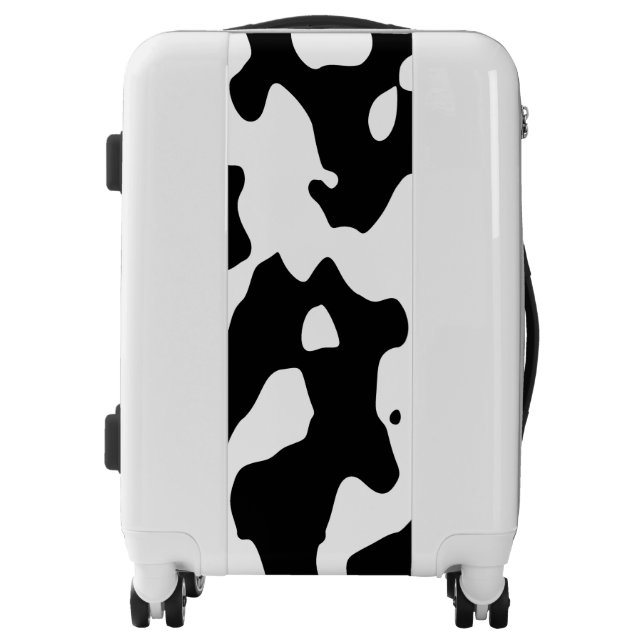 Cow Pattern Black and White Luggage (Front)