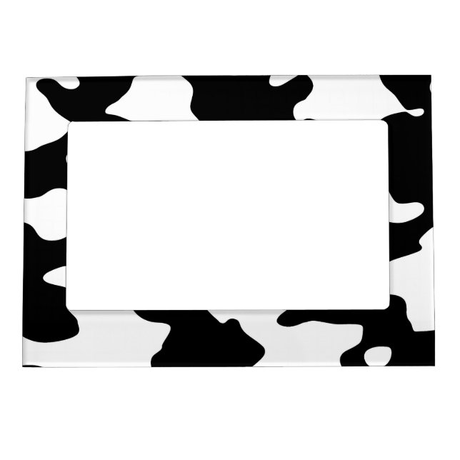 Cow Pattern Black and White Magnetic Frame (Front)