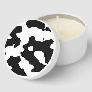 Cow Pattern Black and White  Mini Candle Favors