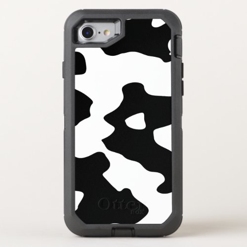Cow Pattern Black and White OtterBox Defender iPhone SE87 Case