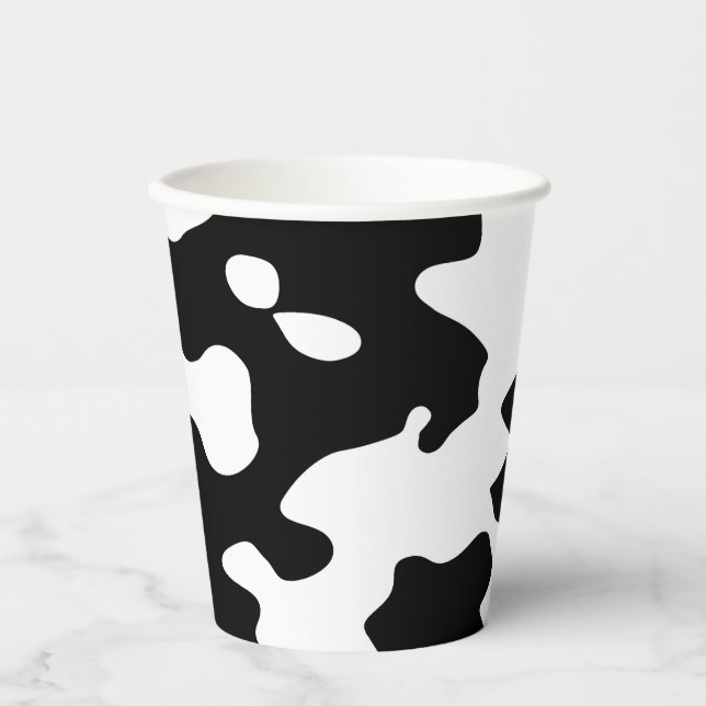 Cow Pattern Black and White  Paper Cups (Front)