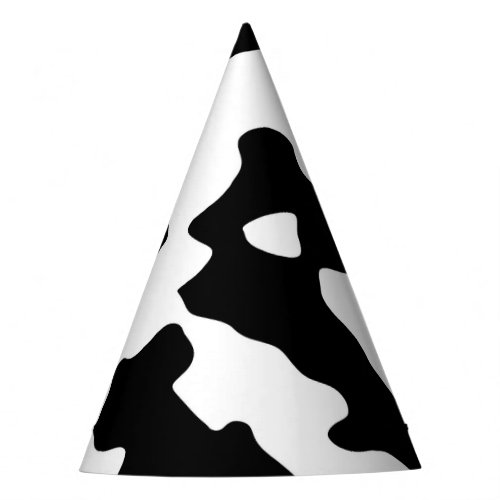 Cow Pattern Black and White Party Hat