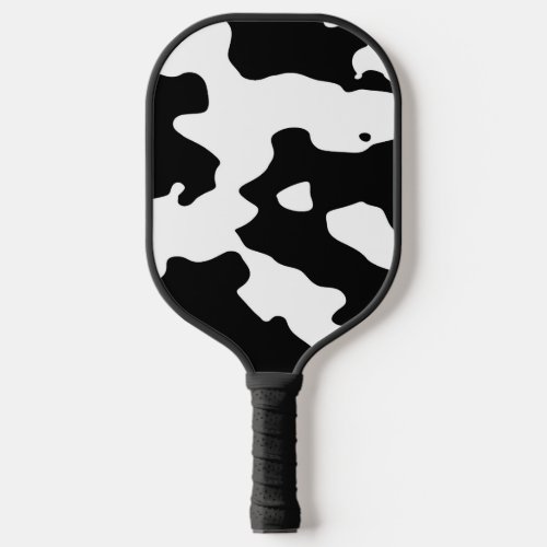 Cow Pattern Black and White  Pickleball Paddle