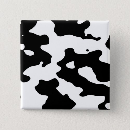 Cow Pattern Black and White Pinback Button
