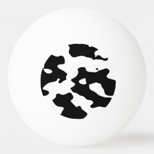 Cow Pattern Black and White Ping Pong Ball