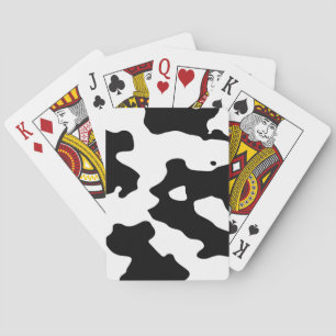 Cow Pattern Black and White Poker Cards