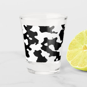 Cow Pattern Black and White Shot Glass