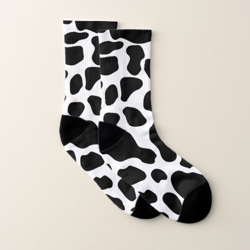 Cow Pattern Black and white Socks