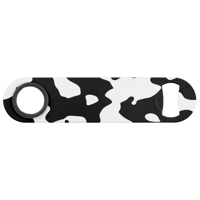 Cow Pattern Black and White Speed Bottle Opener (Front (Horizontal))