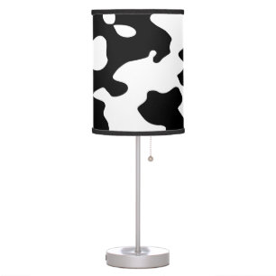 Cow Pattern Black and White Table Lamp