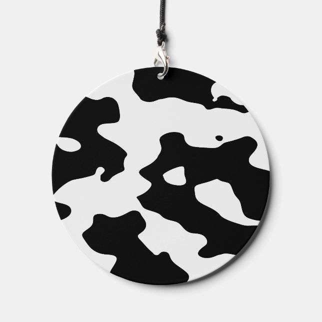 Cow Pattern Black and White  Wind Chime (Front)