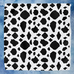 Cow Pattern Black White Bandana