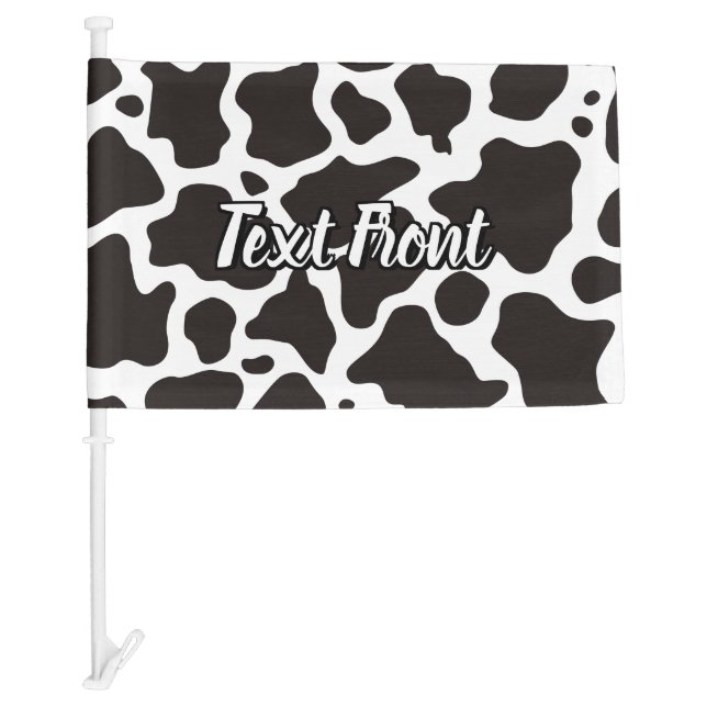 Cow Pattern Car Flag (Front)