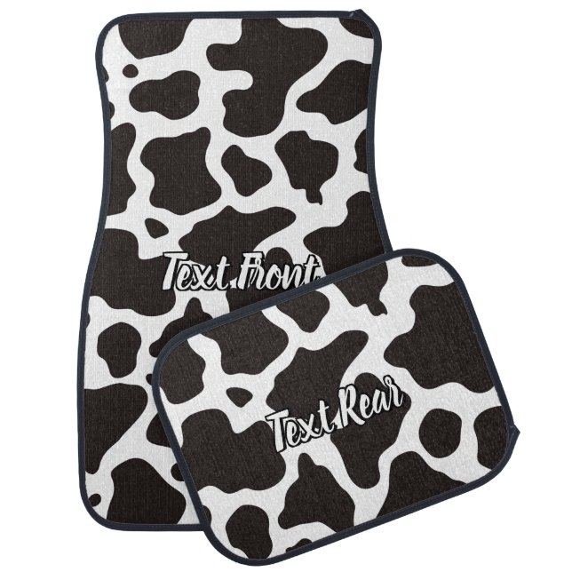 Cow Pattern Car Floor Mat (Set)