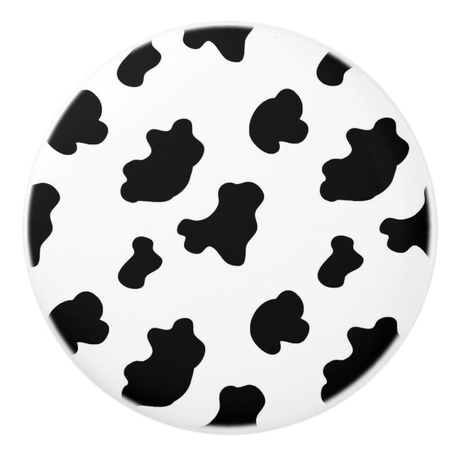 Cow Pattern Ceramic Knob (Front)